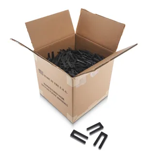 Diarex Tapered Plastic Wedge Black 1 1/2" x 3 3/8" Box of 1000