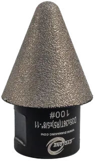 Cyclone Vacuum Brazed Diamond Cone 1/4" - 1 3/8"