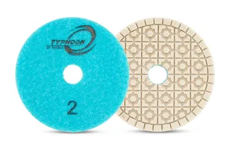 Typhoon ES White Resin 3 Step Polishing Pad 4" Step 2
