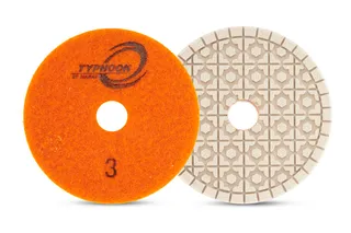 Typhoon ES White Resin 3 Step Polishing Pad 4" Step 3