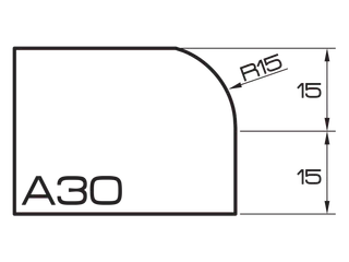 ADI UHS Profile A30 3cm 80 Series CNC Profile Wheels R=15mm