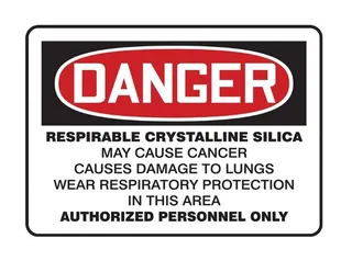 Danger Silica Sign 14" x 10"