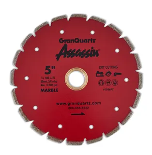 Assassin Electroplated Marble Blade 5" 5/8"-20mm - 7/8"