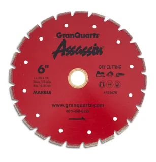 Assassin Electroplated Marble Blade 6" 5/8"-20mm - 7/8"