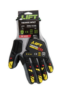 Lift Safety Fiberwire Cut A5 Impact Glove GFT-19YL Large