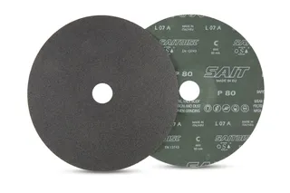 Sait Silicon Carbide Fiber Discs 7" x 7/8", 80 Grit