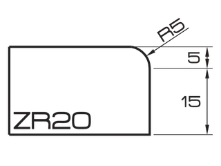 ADI UHS Profile ZR20 2cm 40 Series CNC Profile Wheels R=5mm