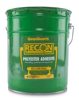 Recon Polyester Adhesive Flowing Transparent 5 Gallon