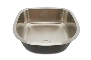 Oliveto Stainless Steel Sink 18 Gauge Large Single D Bowl