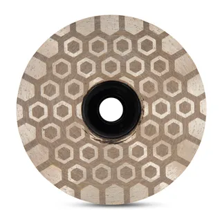 Cyclone Hex Resin Cup Wheel 4" Medium 5/8"-11
