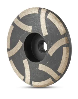 Cyclone Resin Filled Flat Cup Wheel 4" No Water Channel Fine 5/8"-11