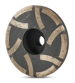 Cyclone Resin Filled Flat Cup Wheel 4" No Water Channel Coarse 5/8"-11