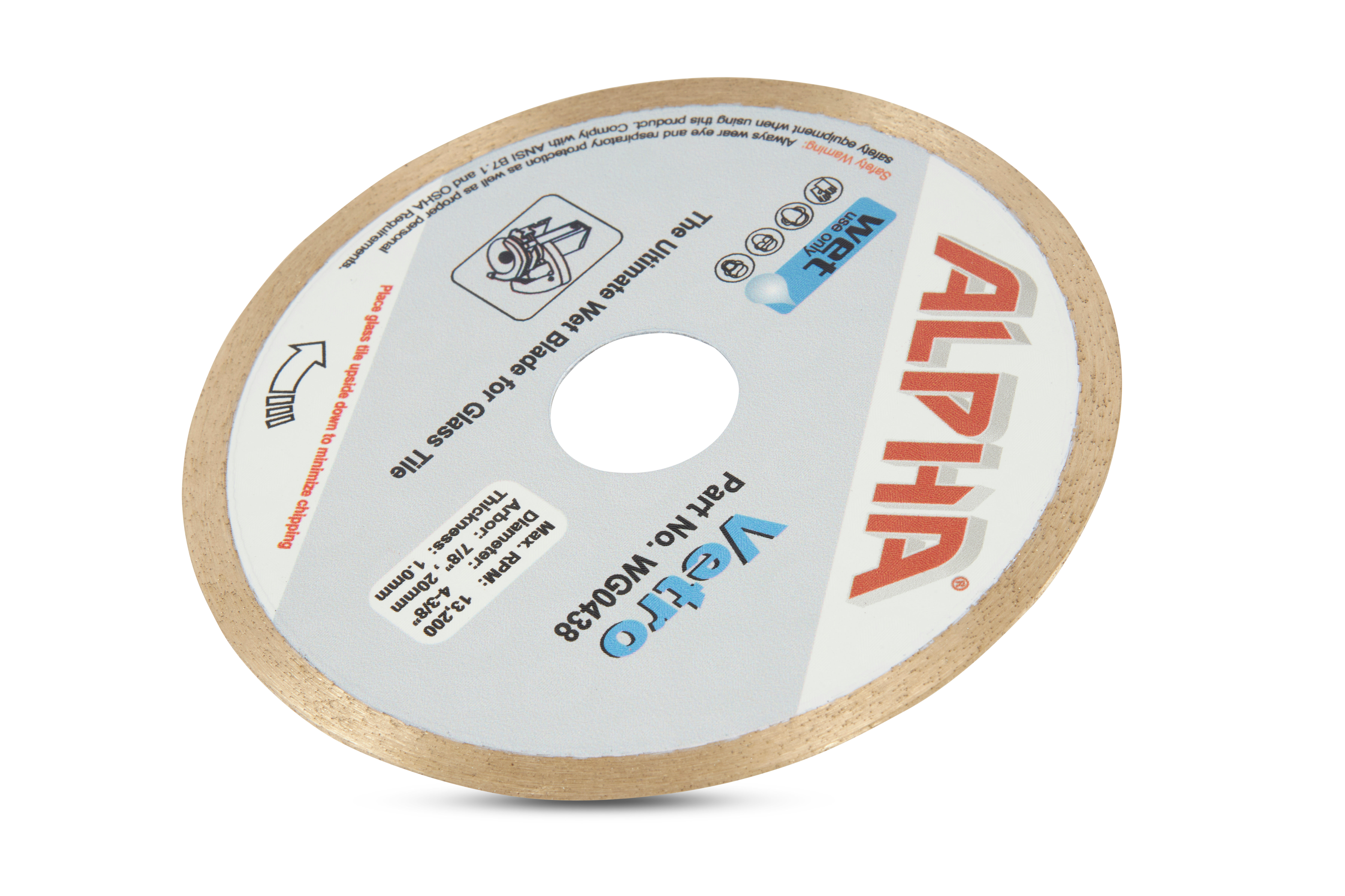 Alpha vetro store glass diamond blade