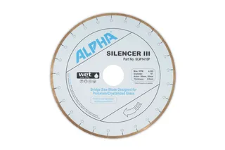 Alpha Silencer III Porcelain and Crystal Glass Blade 14" 50/60mm