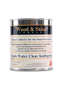 Wood and Stone Water Clear Knife Grade Polyester, Quart