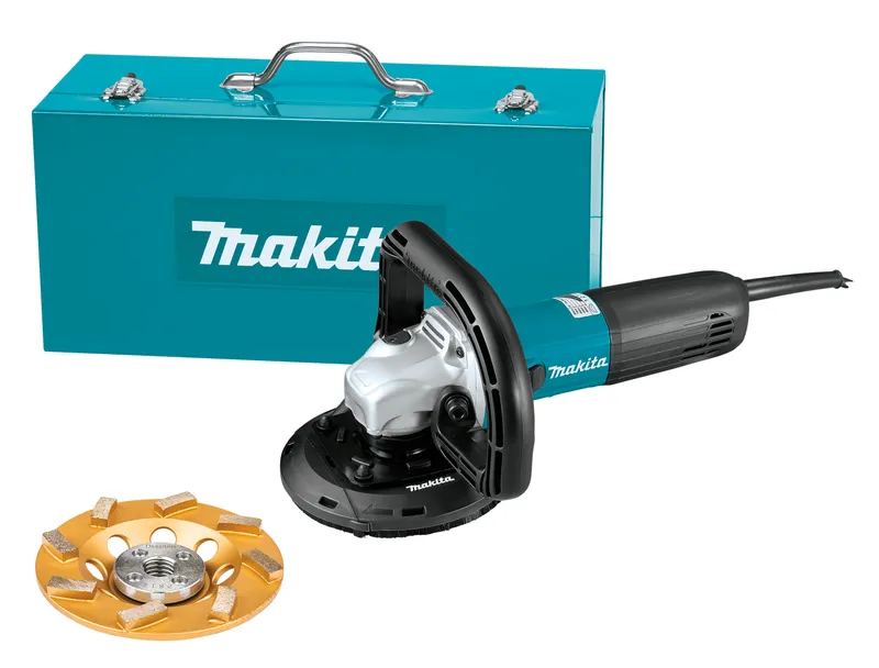 Makita Compact Concrete Grinder With Dust Shroud and Cup Wheel 5 Variable Speed PC5010CX1