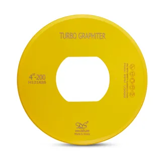 Dongsin Turbo Graphiter Cup Wheel 4" 200 Grit Magnetic Connection