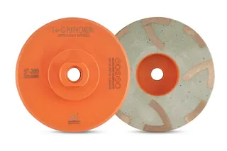 Dongsin Resin Filled Cup Wheel Beveled Edge 5" 200 Grit