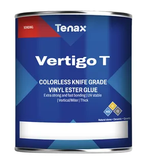 Tenax Vertigo T Vinyl Ester Adhesive, Knife Grade, Quart