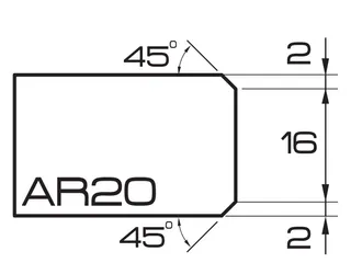 ADI UHS Profile AR20 2cm 80 Series CNC Profile Wheels A=45