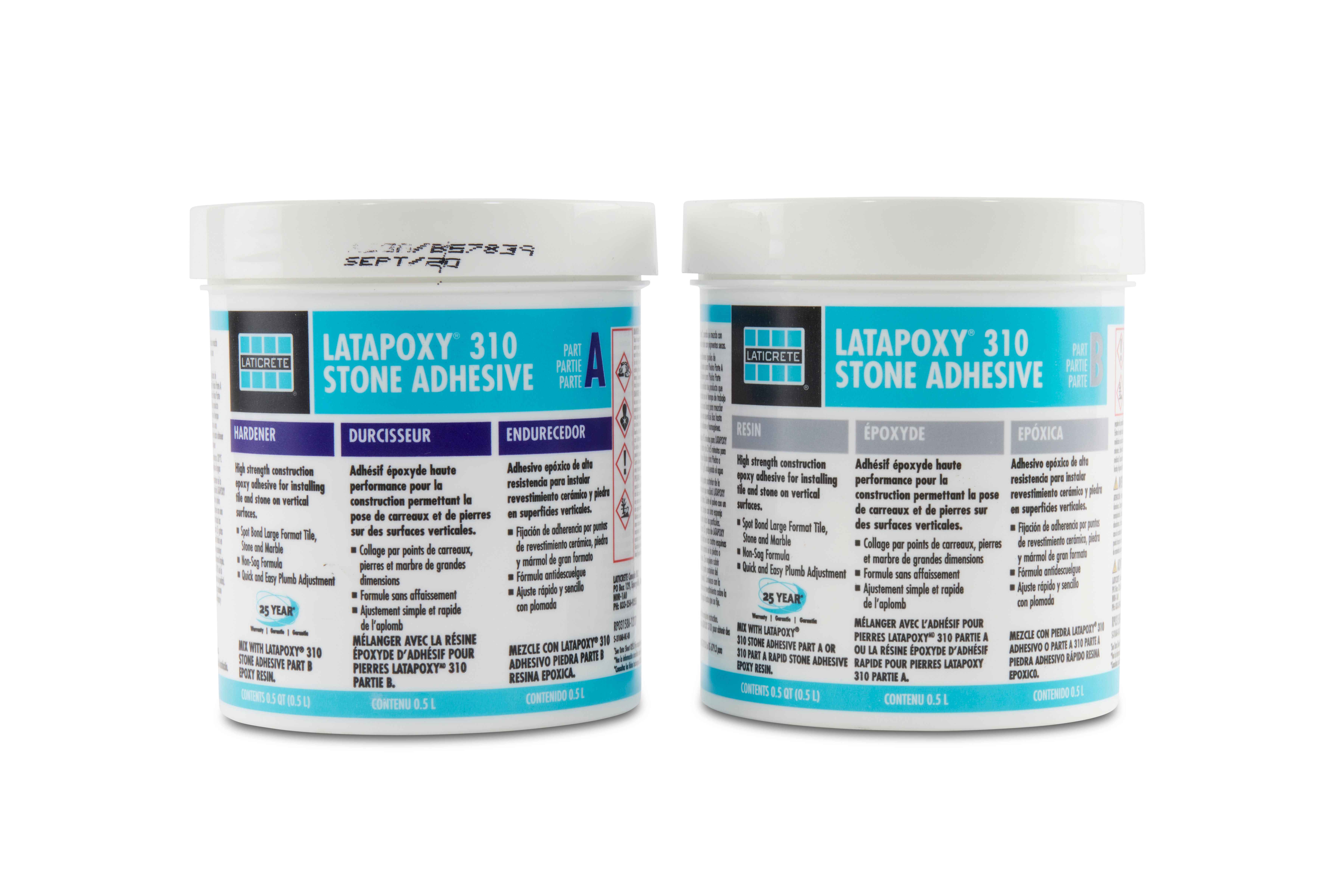 LATAPOXY 310 STONE ADHESIVE, STANDARD 45 MIN SET, 1L KIT (1A/1B)