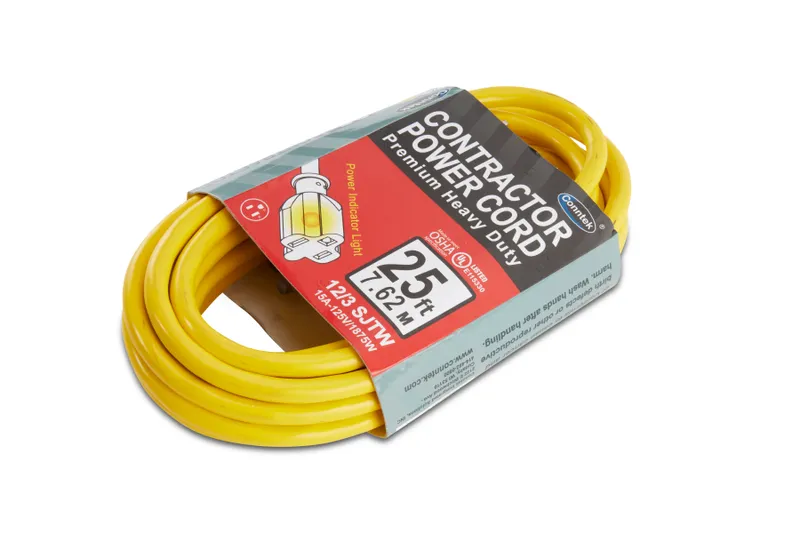 Conntek Heavy Duty Extension Cord with Lighted End 12/3 15amp 25ft