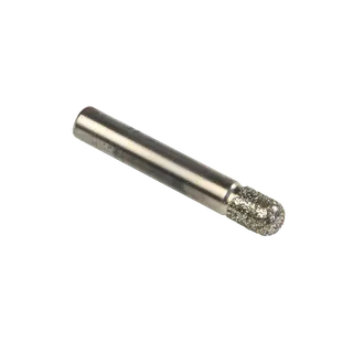 Diamond Wright Electroplated Profiling Bit 902-221-2508 1/2" Sphere End x 3/4" Long with 6mm Shaft 50/60 Grit