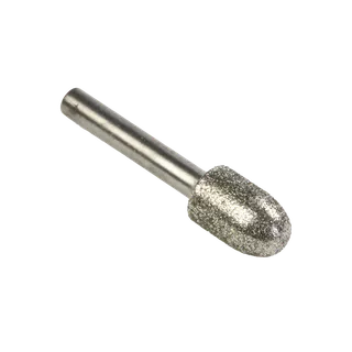 Diamond Wright Electroplated Profiling Bit 902-221-2524 1/2" Bullet x 3/4" Long with 6mm Shaft 50/60 Grit
