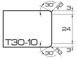 ADI UHS Profile T30-10 3cm 80 Series CNC Profile Wheels