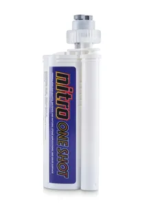 Nitro One Shot Adhesive 250ml 822 Bright White with 2 Tips