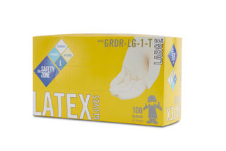 Powdered Latex Gloves Cream Large, Box Of 100