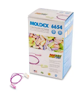 Moldex Sparkplugs Corded, NRR33 dB, Box of 100