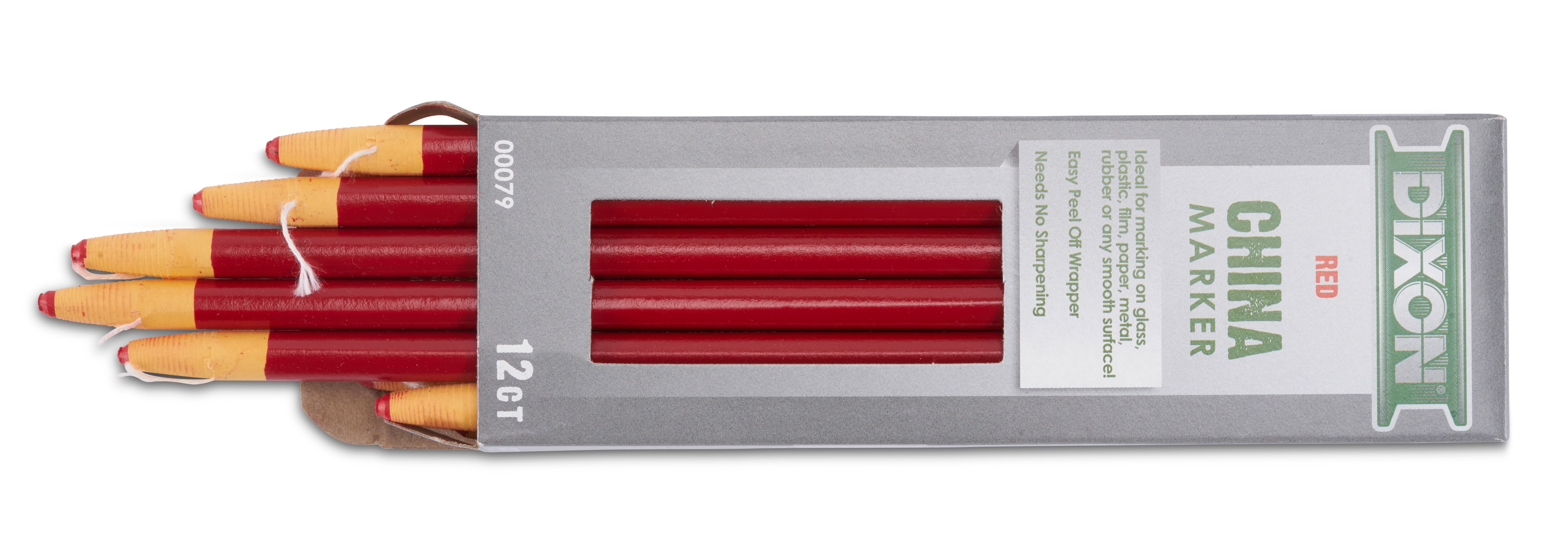 CHINA MARKERS, RED, BOX OF 12