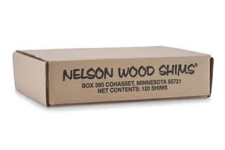 Nelson PSH8/12/36/65 Shim, 8 in L, 1-3/8 in W, 1/4 in Thick, Pine