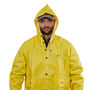 Heavy Duty Webtex Rain Jacket With Attached Hood Large