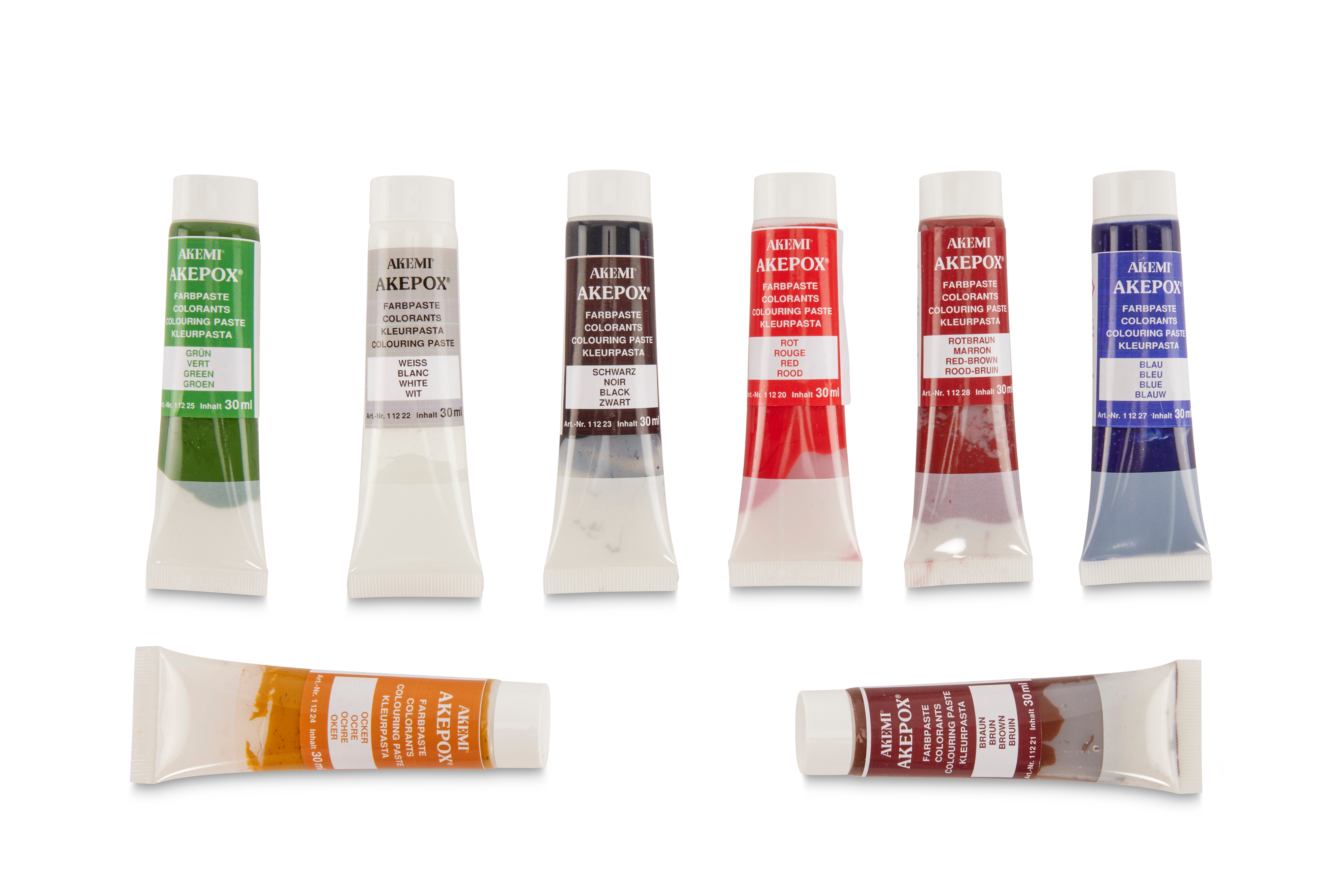 Akemi Epoxy Coloring Paste Assortment-8 30ml tubes