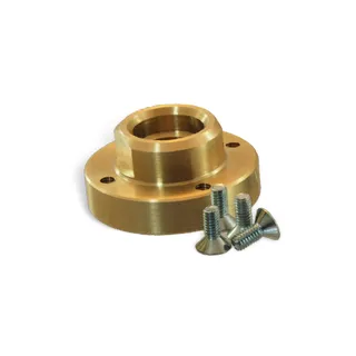 Brass Flush Mount Blade Adapter With Screws, 4-Hole
