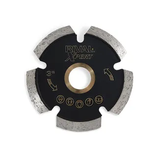 Rival Xpert Tuck Point Rodding Blade 3" 1/8" Thick 5/8-20mm-7/8 Arbor