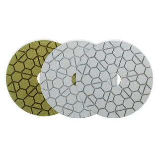 Rival Engineered Stone Edge Polishing Velcro Pads 4" Step 5