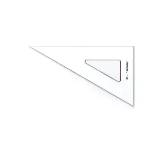 Transparent Acrylic Triangle 12" - 300mm, 30/60 Degree, Clear