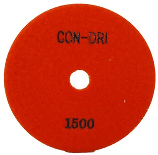 Con-Dri Flexible Dry Concrete Pad 4" 1500 Grit Orange Velcro