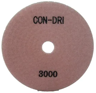 Con-Dri Flexible Dry Concrete Pad 4" 3000 Grit Pink Velcro