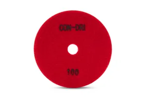 Con-Dri Flexible Dry Concrete Pad 5" 100 Grit Red Velcro
