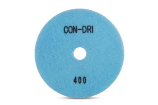 Con-Dri Flexible Dry Concrete Pad 5" 400 Grit Light Blue Velcro