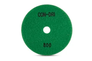 Con-Dri Flexible Dry Concrete Pad 5" 800 Grit Dark Green Velcro