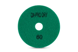 DX-Pro Dry Polishing Pad 4" 60 Grit Dark Green 
