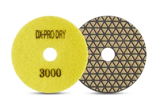DX-Pro Dry Polishing Pad 4" 3000 Grit Yellow