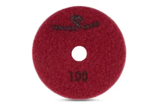 Copperhead Copper Resin Pad 4" 100 Grit Red Velcro