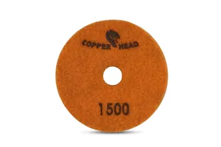 Copperhead Copper Resin Pad 4" 1500 Grit Orange Velcro