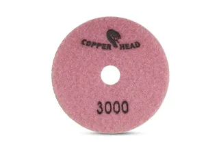 Copperhead Copper Resin Pad 4" 3000 Grit Pink Velcro